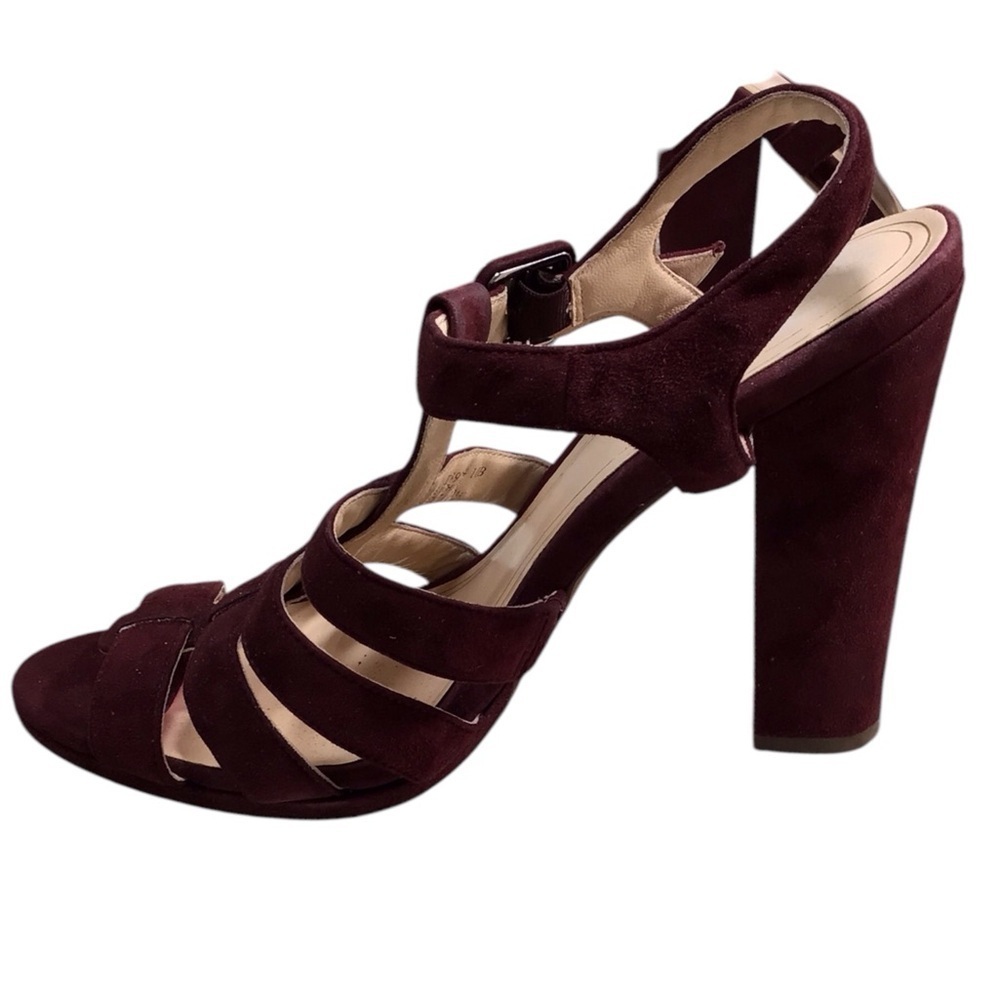 Cole Haan Womens Jen & Oli Chelsea Strap Suede Burgundy Sandals size 10B